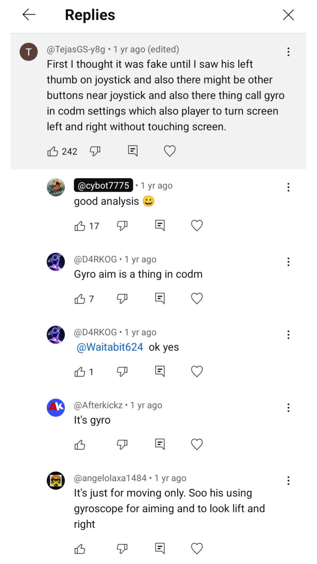 User message